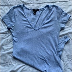 Blue Forever 21 bodysuit